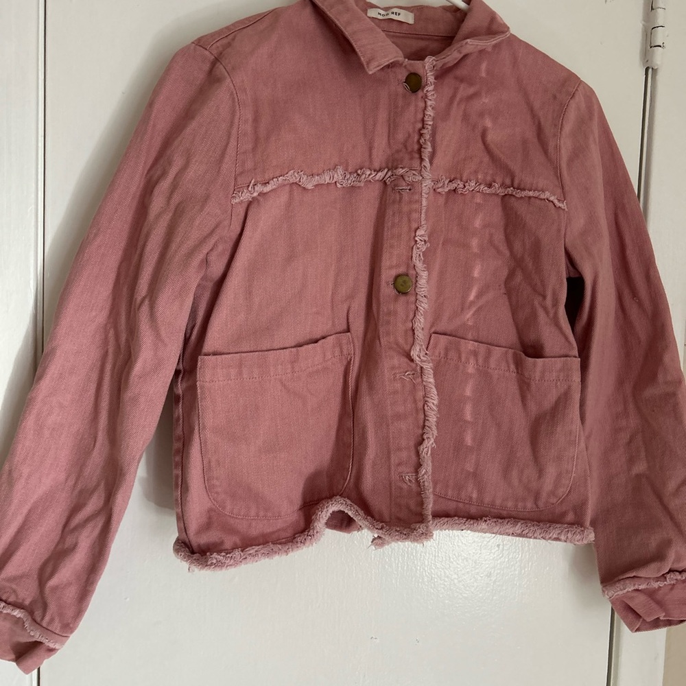 Pink denim jacket